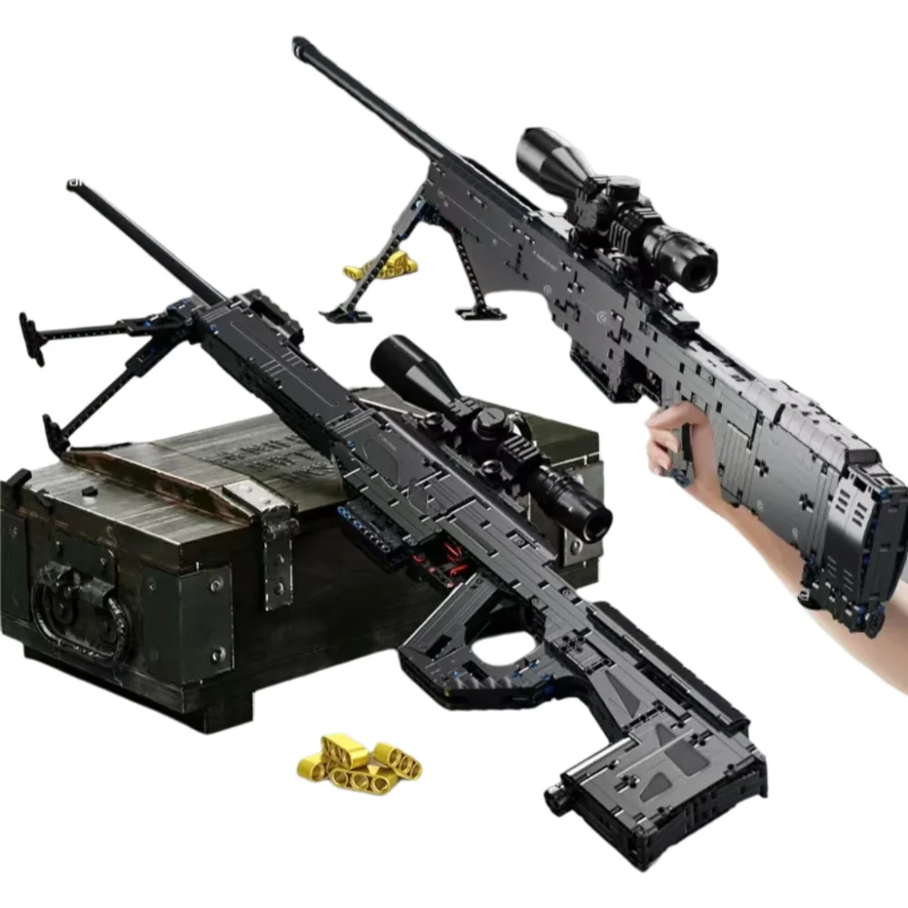 AWM&LR4&M416&95 Sniper Rifle Bouwsteenspeelgoed-gemonteerd realistisch pistoolmodel voor kinderen Jongens Cadeau Vakantiecadeau Educatief speelgoed - afbeelding 2