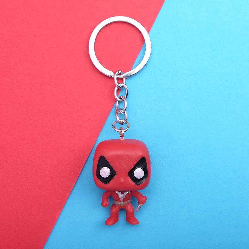 New Cartoon Deadpool Keychain Pendant Marvel Superhero Spiderman Keychain Schoolbag Accessories Boy Girl Cute Toys Surprise Gift