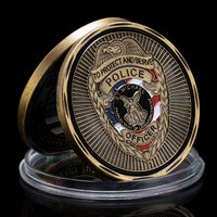 United States Blue Line Skull Bronze Coin To Protect and Serve Collectible Challenge Coin Police Officer Commemorative Coin
