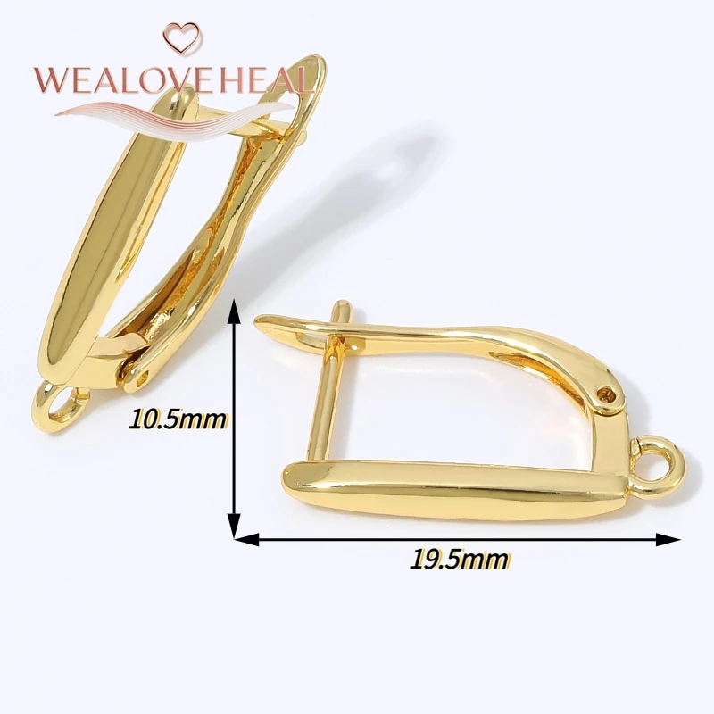 schmuckherstellung zubehör, Minimalistische 18K Vergoldete Messing-Ohrringhaken Handgefertigte DIY-Ohrring-Zubehörteile Hochwertige Ohrringverschlüsse – Detail 17