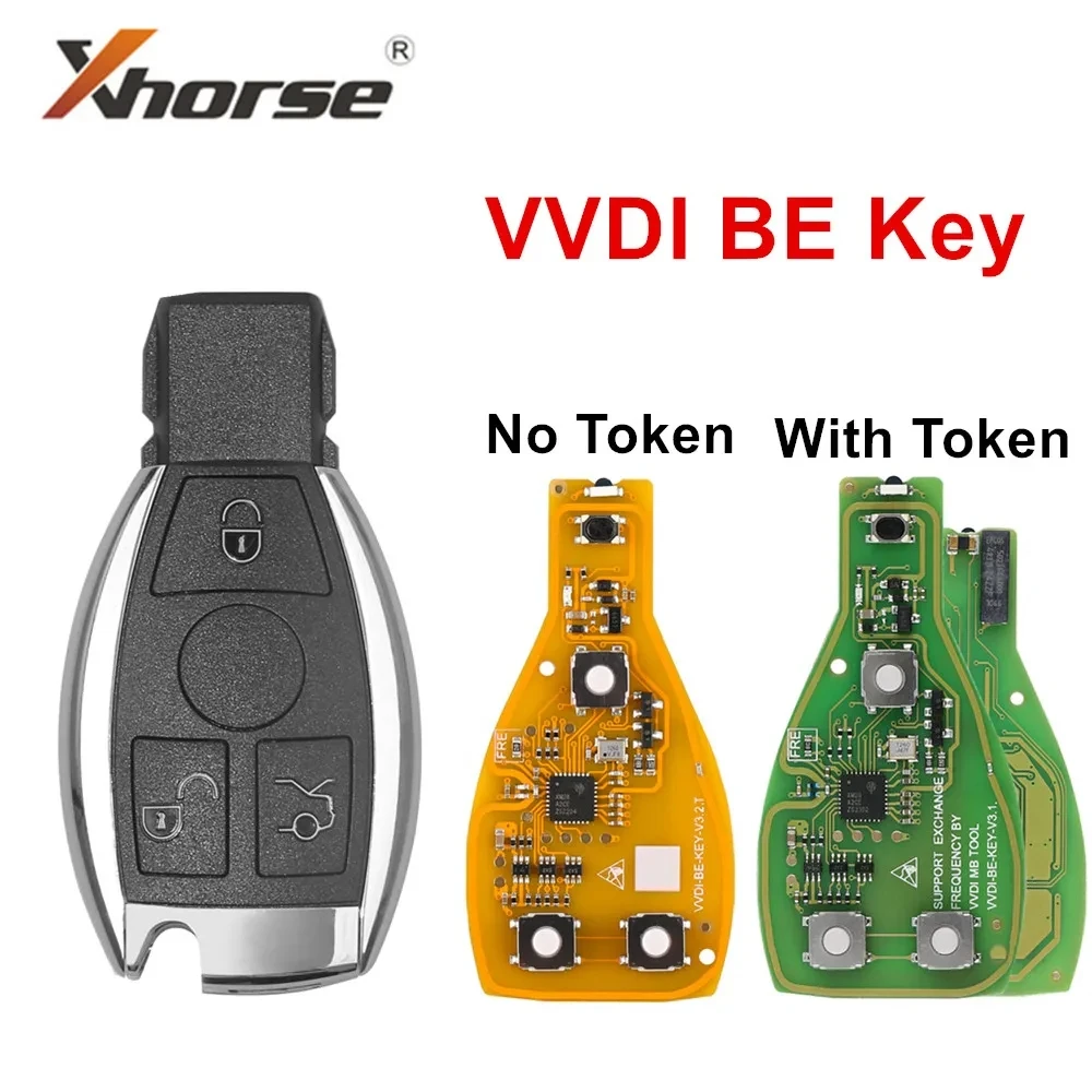 Xhorse-llave remota VVDI BE Pro XNBZ01EN para Mercedes Benz V3.2, Chip de llave PCB, versión mejorada, inteligente, 3/4 MHz/315MHz, 2/433 botones