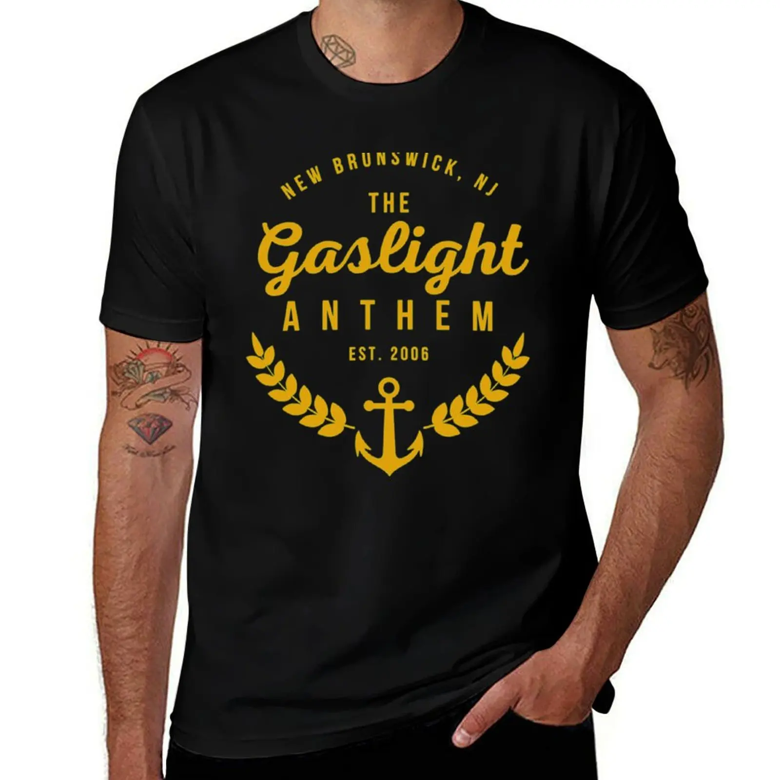 

Gaslight Anthem Est. 2006 T-Shirt blue lock oversizeds heavyweight t shirts for men