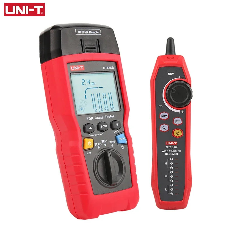 UNI T UT685B KIT Network Cable Tester TDR Cable Tracker Lan Tester RJ45 RJ11 Detector Wiring LCD Display Network Tool