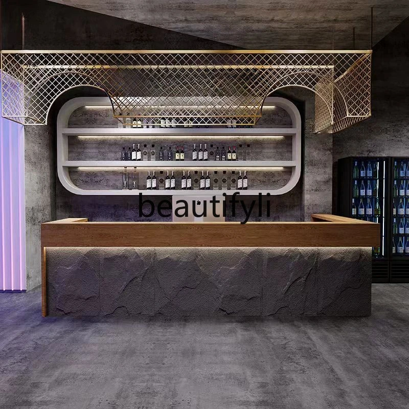 

Vintage Industrial Style Cultural Stone Clothing Store Cashier Counter Bar Cafe Bar Counter Restaurant Hotel Customization