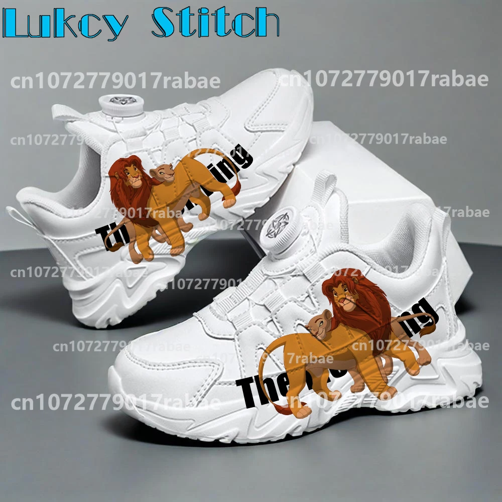 

Lion King Printing Simba High Quality Children thick sole White shoes boys girls Fashion Sports running Shoes Gift
