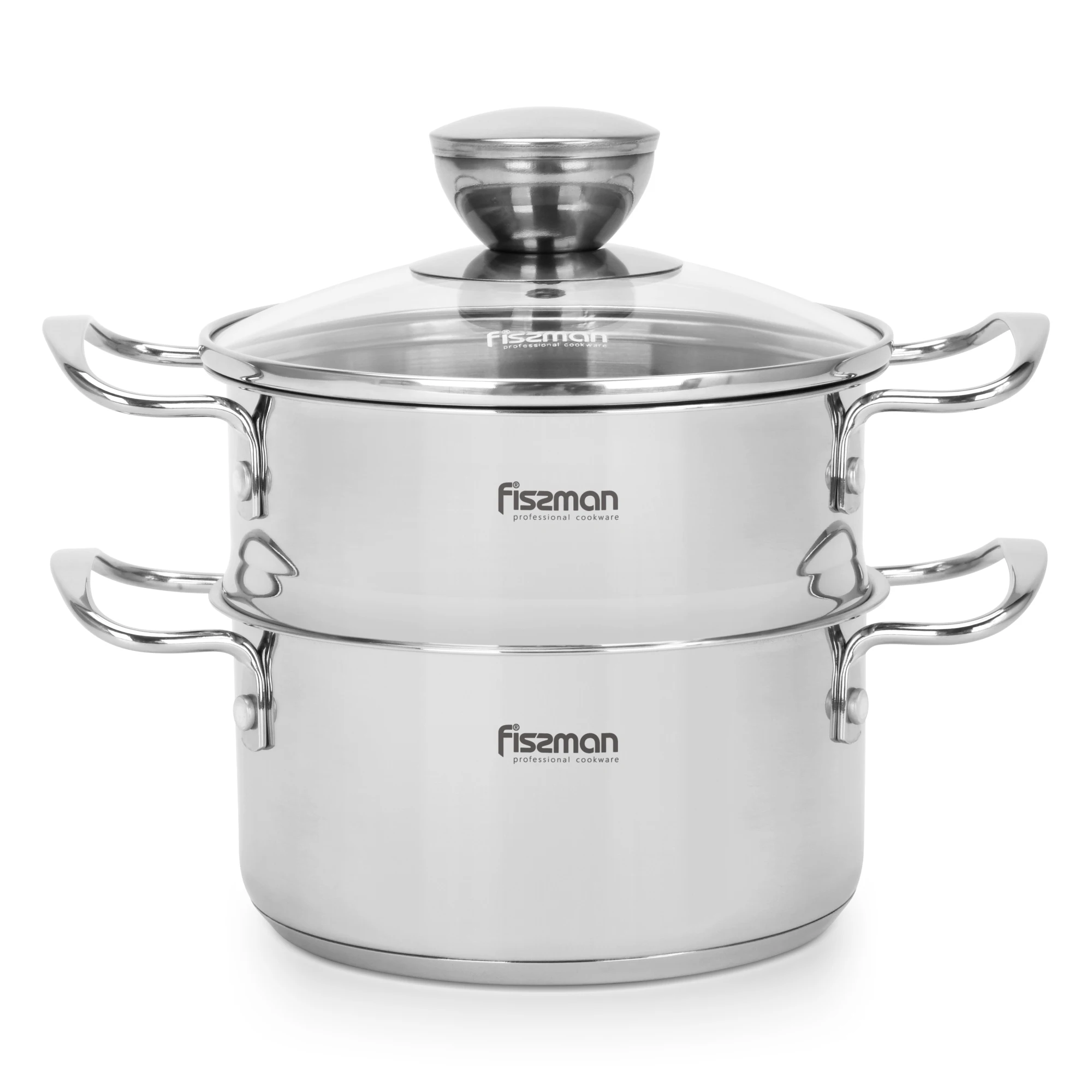 Stainless Steel Double Layer Soup Pot Mini Cook Cooking Pot 14cm Ltr With Steamer Insert 1.1l With Glass Lid Stockpot