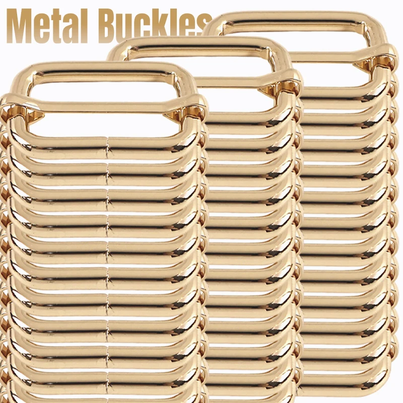 

10Pcs 16-50mm Metal Buckles Hardware Accessoies for Handbags Bag Strap Tri-Glide Slider Clasp Pet Collar Adjust Roller Buckle