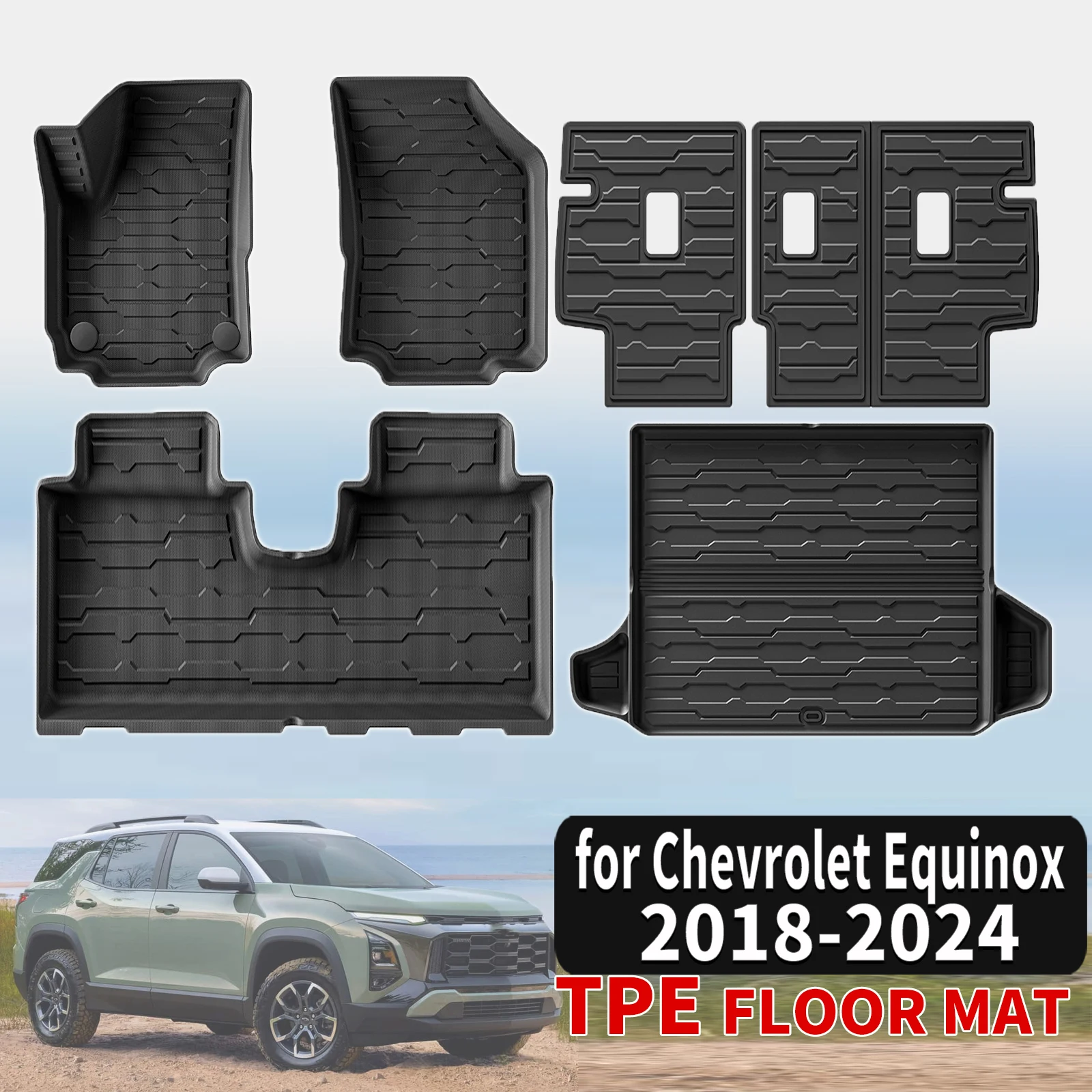 

for Chevrolet Equinox 2024 2023 2022 2021 2020 2019 2018 Custom TPE All-Weather Floor Mats Accessories