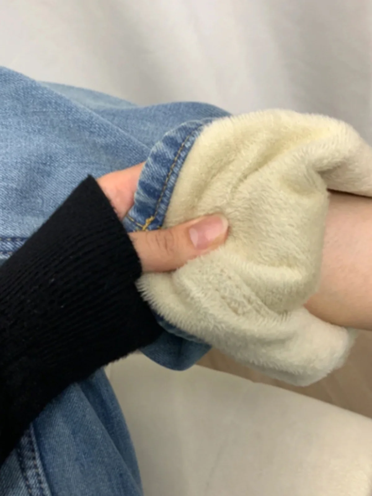 حجم كبير ارتفاع الخصر مستقيم الساق Fce اصطف واسعة الساق الجينز المرأة الخريف جديد Sle التخسيس الطابق طول بنطلون