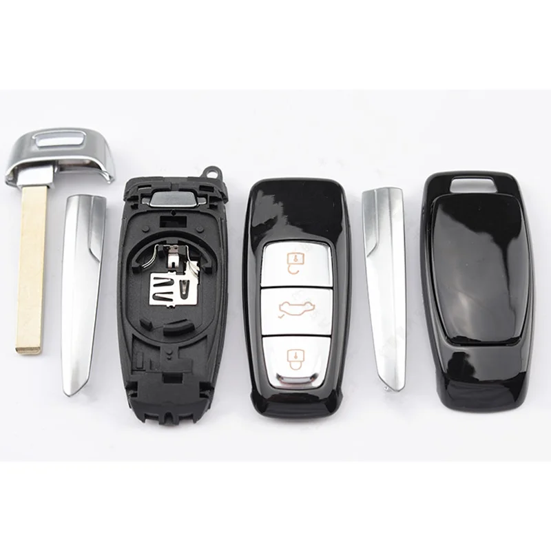 Car Remote Key Shell 3 Buttons Car Styling For Audi A4 A6 Q5 Q7 TT 2019 Key Replacement Car Accessories With Uncut Key Blade