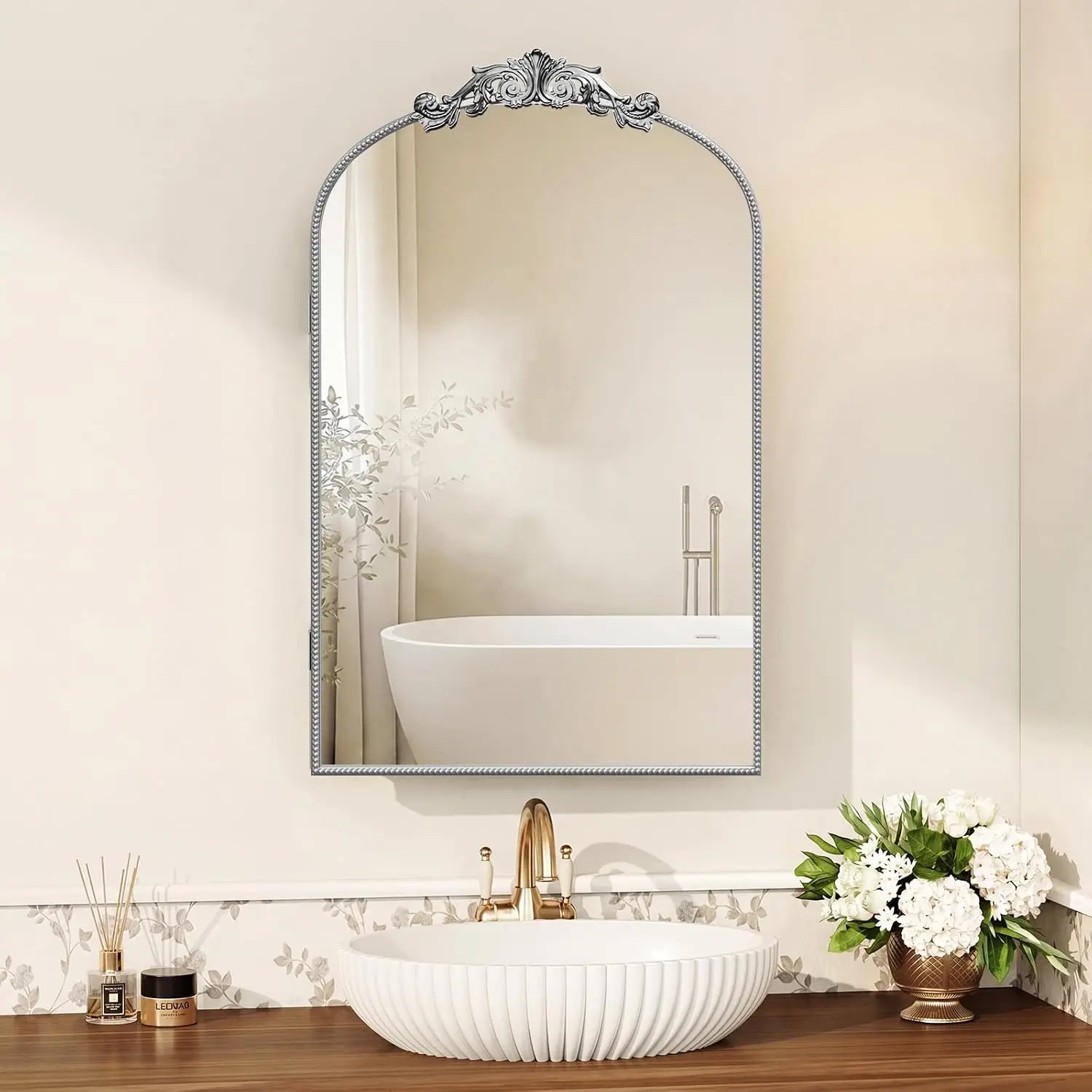 Vintage Metal Framed Bathroom Medicine Cabinet with Mirror, Sturdy & Easy Install, 16"x24", Custom