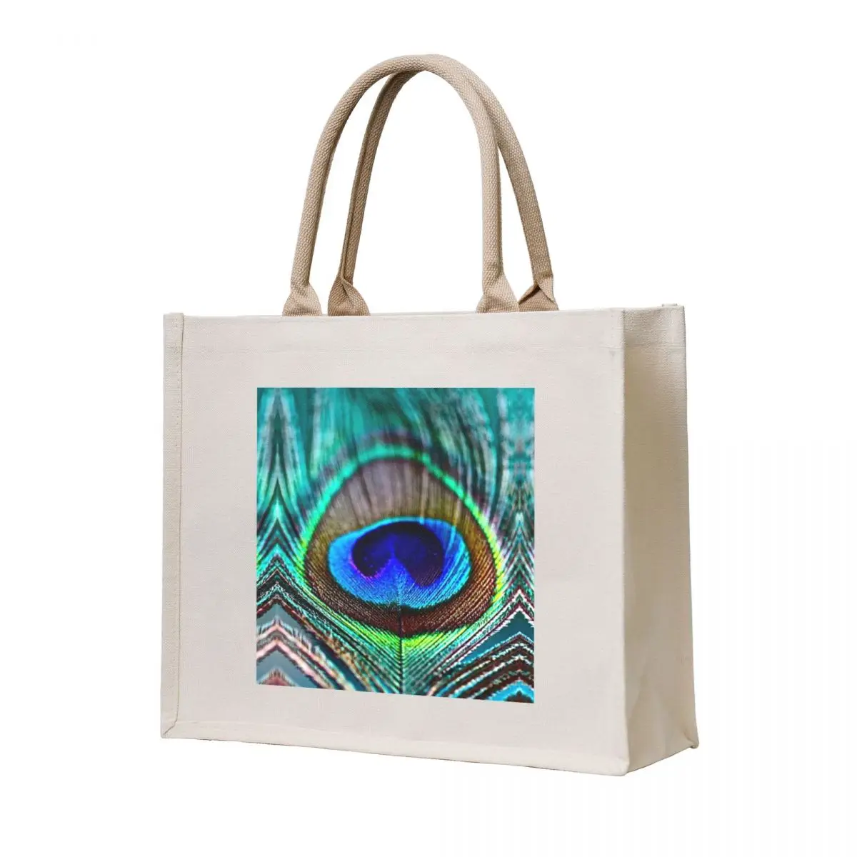 

Peacock Feather Tote Bag shopping trolley bag shopping bag logo shopping Canvas
