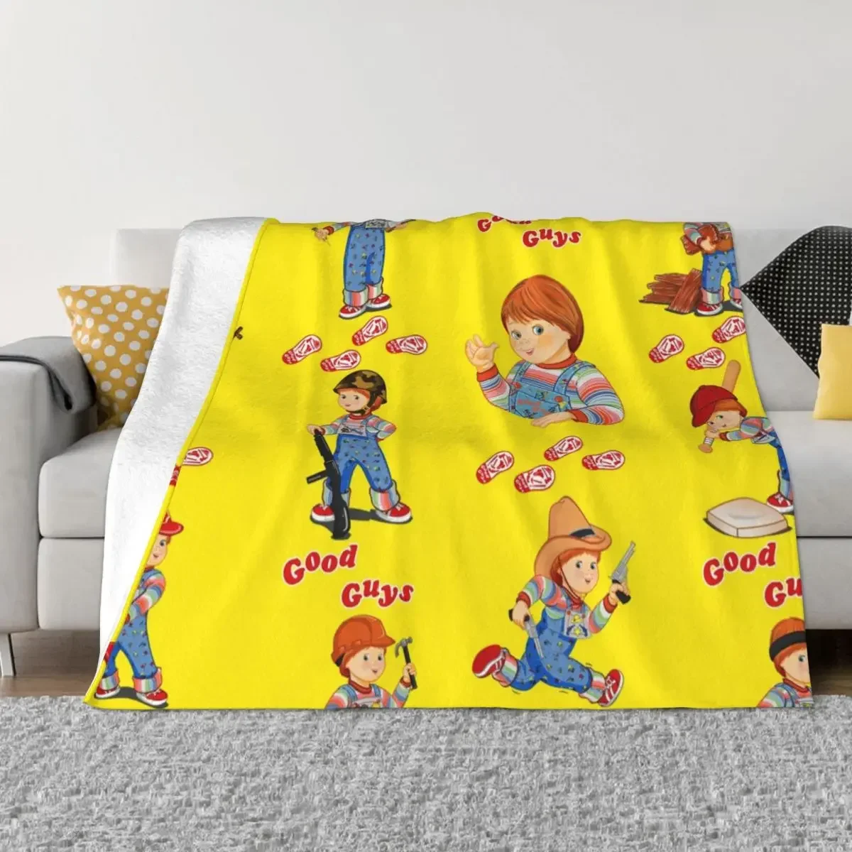 Good Guys Childs Play Blankets Chucky Horror Movie Wool Awesome Soft Throw Blanket for Coverlet Autumn/Winter