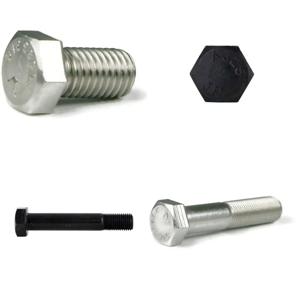 مسامير ذات غطاء سداسي 316 من الفولاذ المقاوم للصدأ، خيط خشن، 3/8-16 × 7/8، مجموعة مكونة من 100 قطعة، ملولبة بالكامل، مطلية لتعزيز المتانة #1