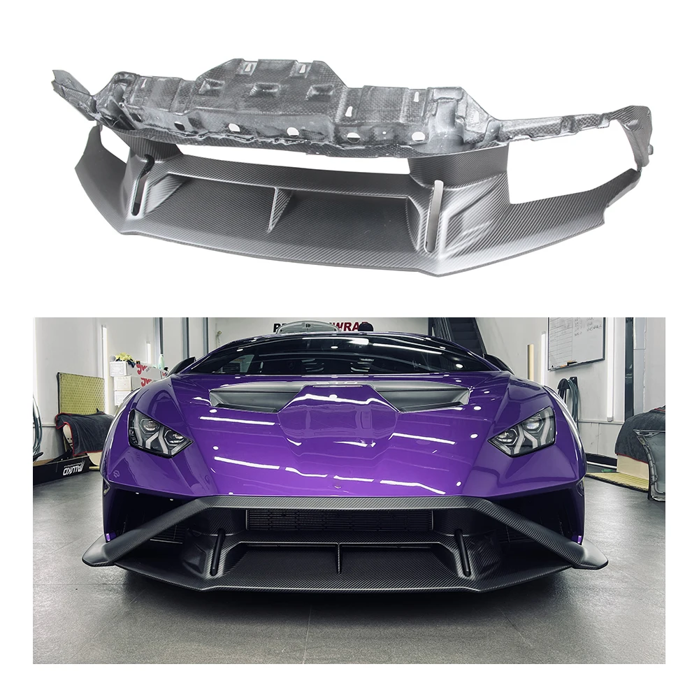 OEM Style Dry Carbon Fiber Replacement Front Lip Lower Part For Lamborghini Huracan STO Body Kit