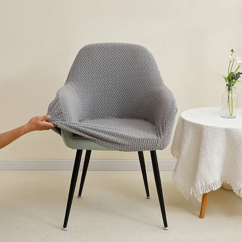 1/2 stücke Jacquard Stuhlhussen Hohe Arm Esszimmer Stuhl Abdeckung Elastische Stuhl Sitz Schonbezug Schutz für Hochzeit Wohnzimmer hause – Detail 5