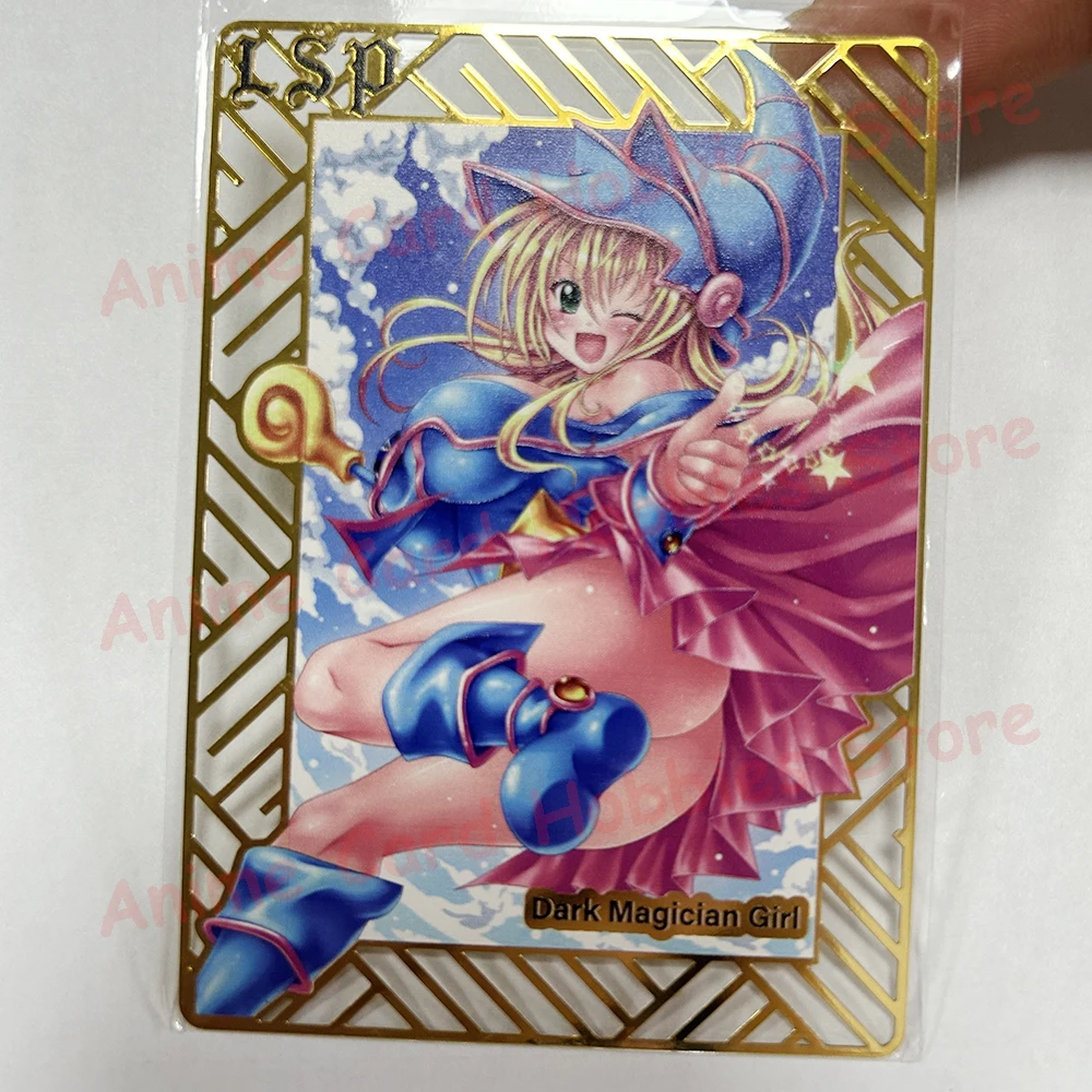 Newest One Piece Naruto Dragon Card Tokisaki Kurumi Yor Gorger Makima Rem Power Anime Girl Bikini Metal Card Kids Toy Gift