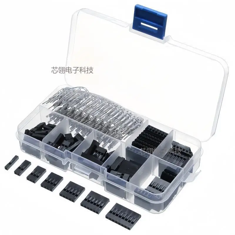 310PCS set box 2.54MM DuPont wire jumper connector, plastic shell connector housing with terminals