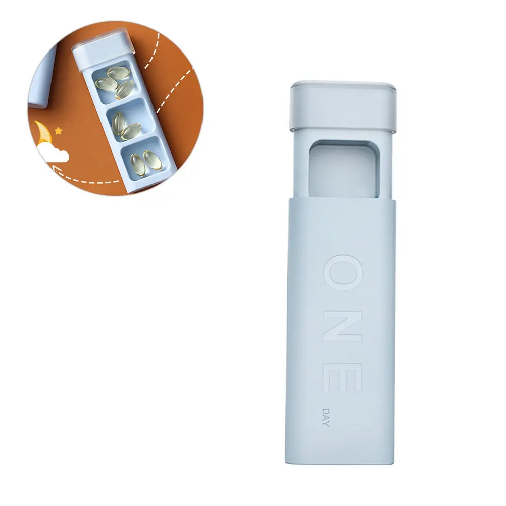 Premium Portable Pill Organizer Box with Multi-Compartment Medicine Storage Holder Fish Oil Supplements Travel