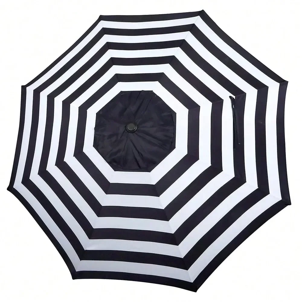 

Сменный тент для уличного зонта 9 футов, верхняя часть зонта для патио, тент для уличного стола-зонта на 8 спиц, только тент, универсальный размер, черный