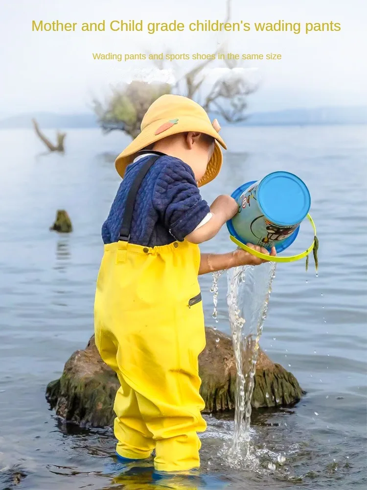 Wading Rainpants Beach Children's Water Playing One Piece Underwater Pants Kindergarten Clothes Catching Fish Equipment