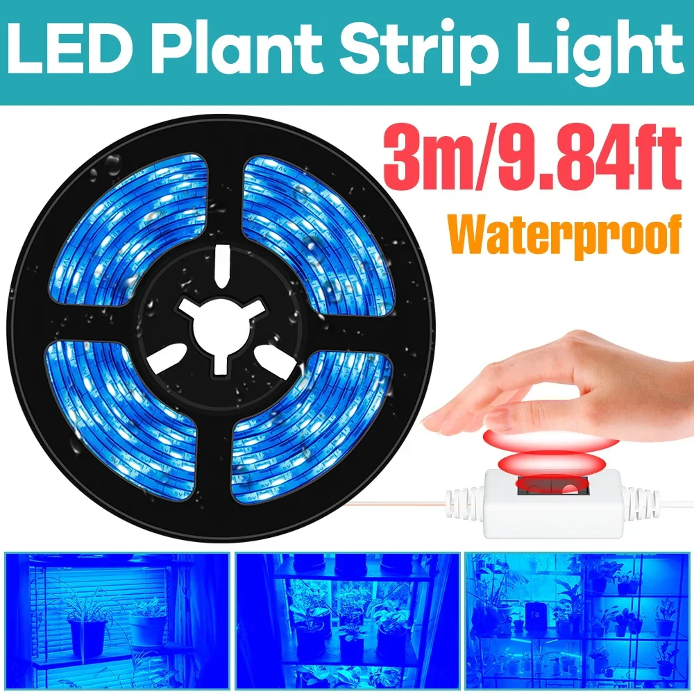 Grow LED Strip Light USB 5V Full Spectrum Plant Fill Lamps Bar Hydroponic Greenhouse Growth Box Cultivate Lamp Induction Switch