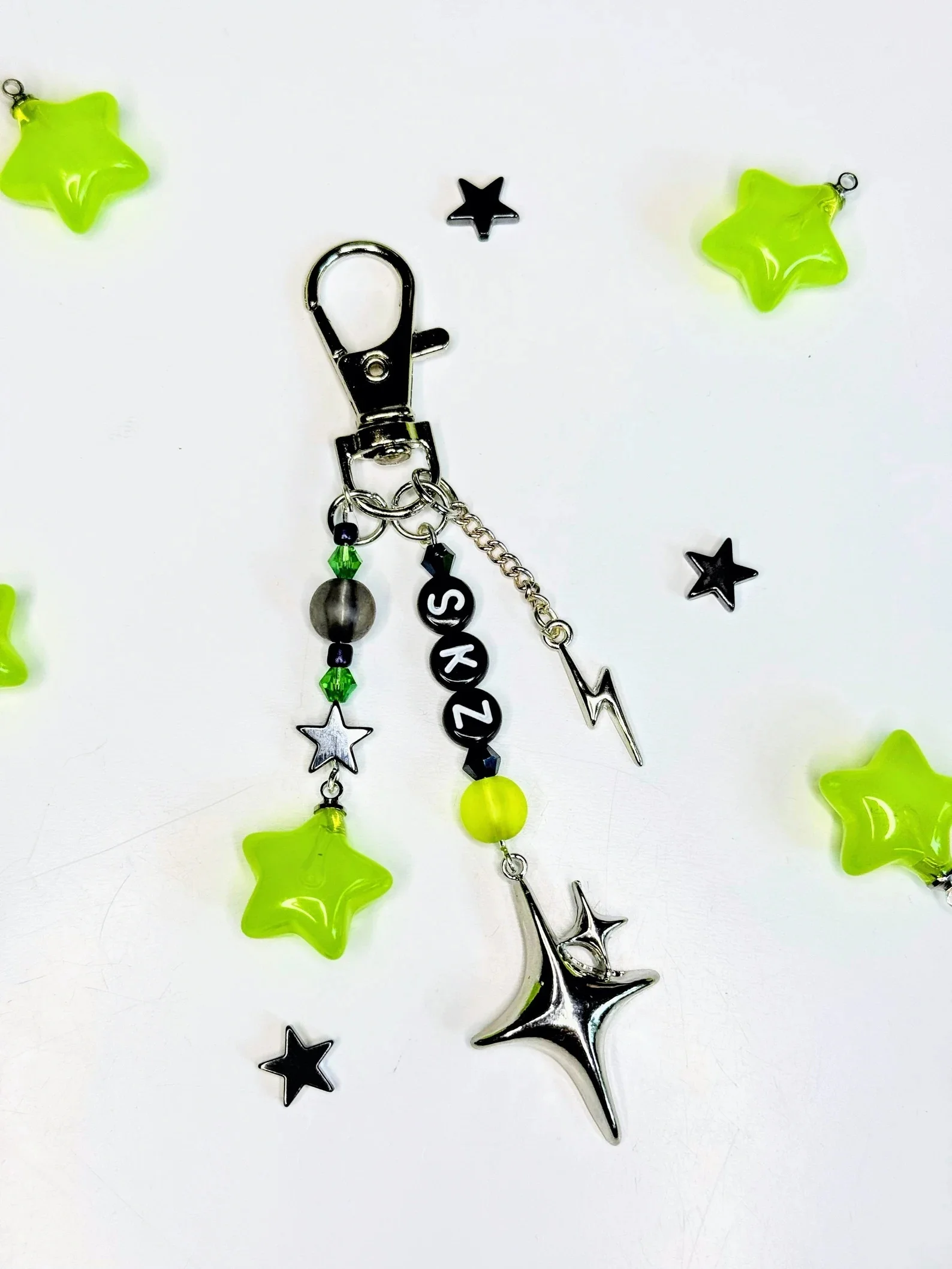 Handmade Keychain Chain - SKZ K-Pop Light Stick Charm - Bag, Backpack, Wallet Accessory Idol Fan Gift view 2