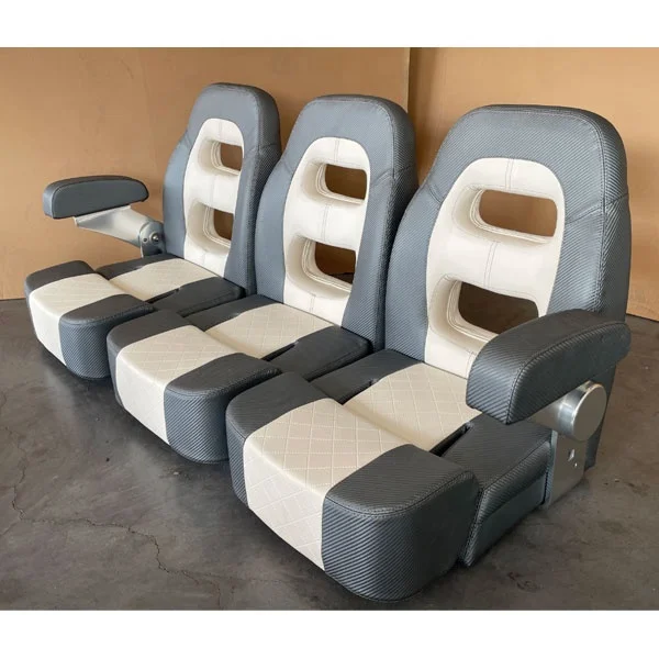Airow auto Marine Grade Customized Color 3-seater Boat Seats Flip up Seat