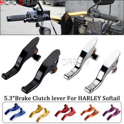 Motorcycle 5.3Inch Brake Clutch Levers For Harley Softail FXBRS FXSB FLDE FXLR FLSB FXBB Brake Lever Hand Control Accessories