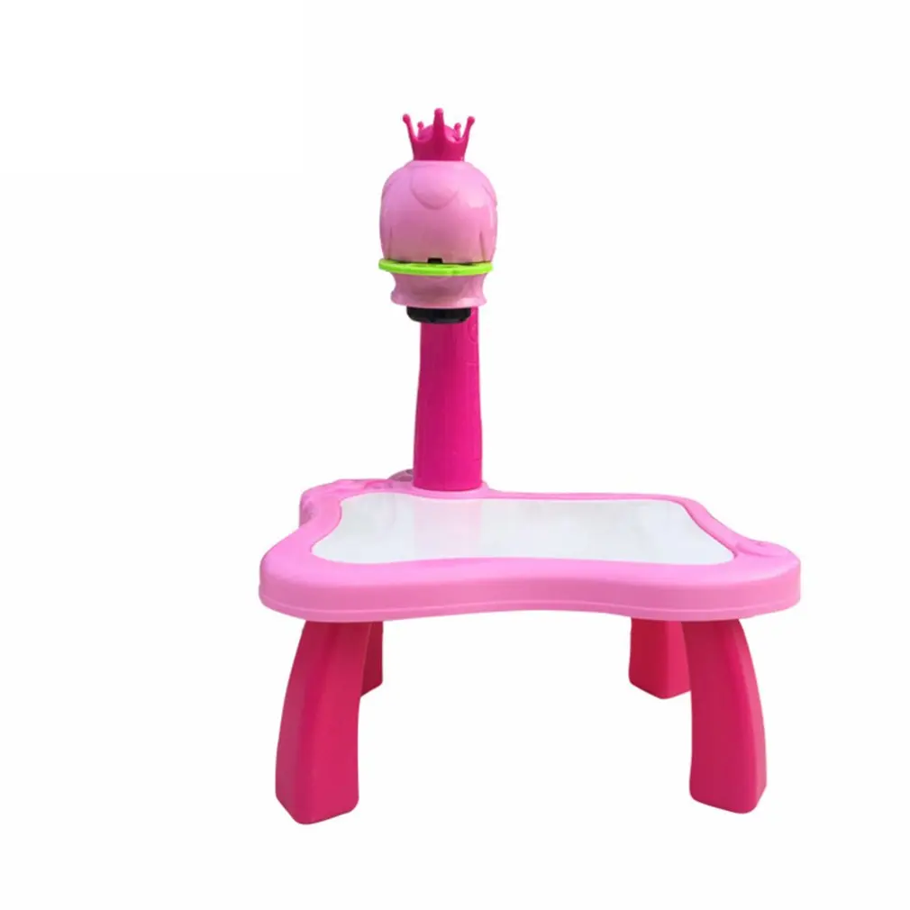 Child Learning Desk With Smart Projector Kids Painting Table Toy With Light Children Educational Tool Drawing Table