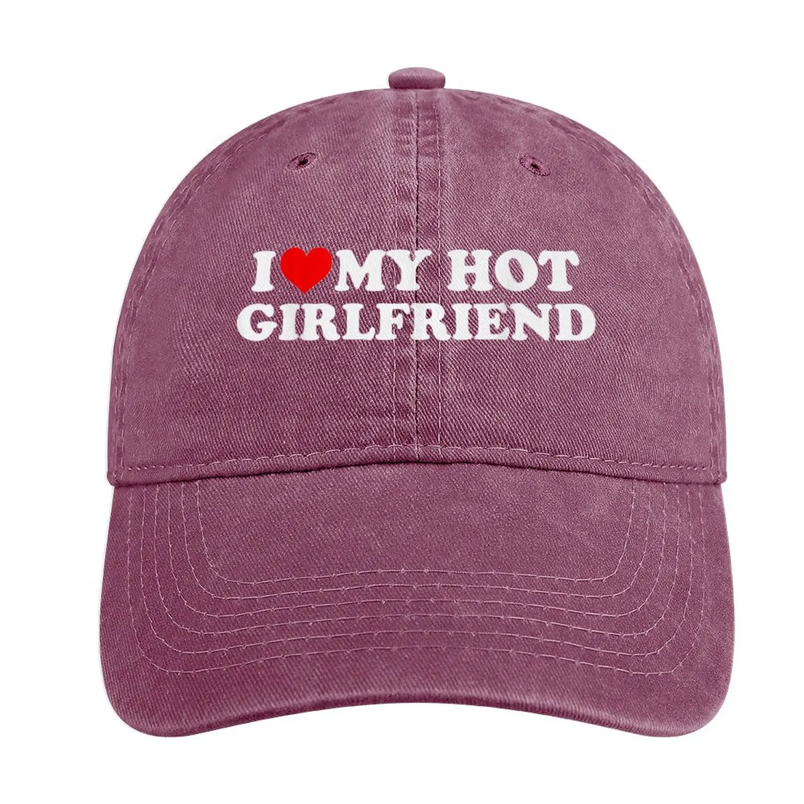 

I Love My Hot Girlfriend - I Heart My Hot Girlfriend Cowboy Hat Visor Snap Back Hat Dropshipping Hats For Men Women'S