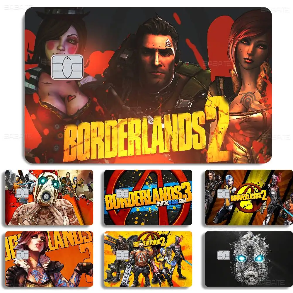 Classic FPS Game B-Borderlands Anime Young Creidt Card Debit Card Sticker Film Case Front Tape for Small Big Chip No Chip