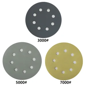 Newone-8 delikli zımpara diski, pedler, zımpara kağıdı, cırt cırt ve rol zımpara taşlama için aşındırıcı aletler, 1.25, 5 inç, 10 adet/ takım 125 numarada zımpara kağıdına yapılan 6 büyük satış - 5