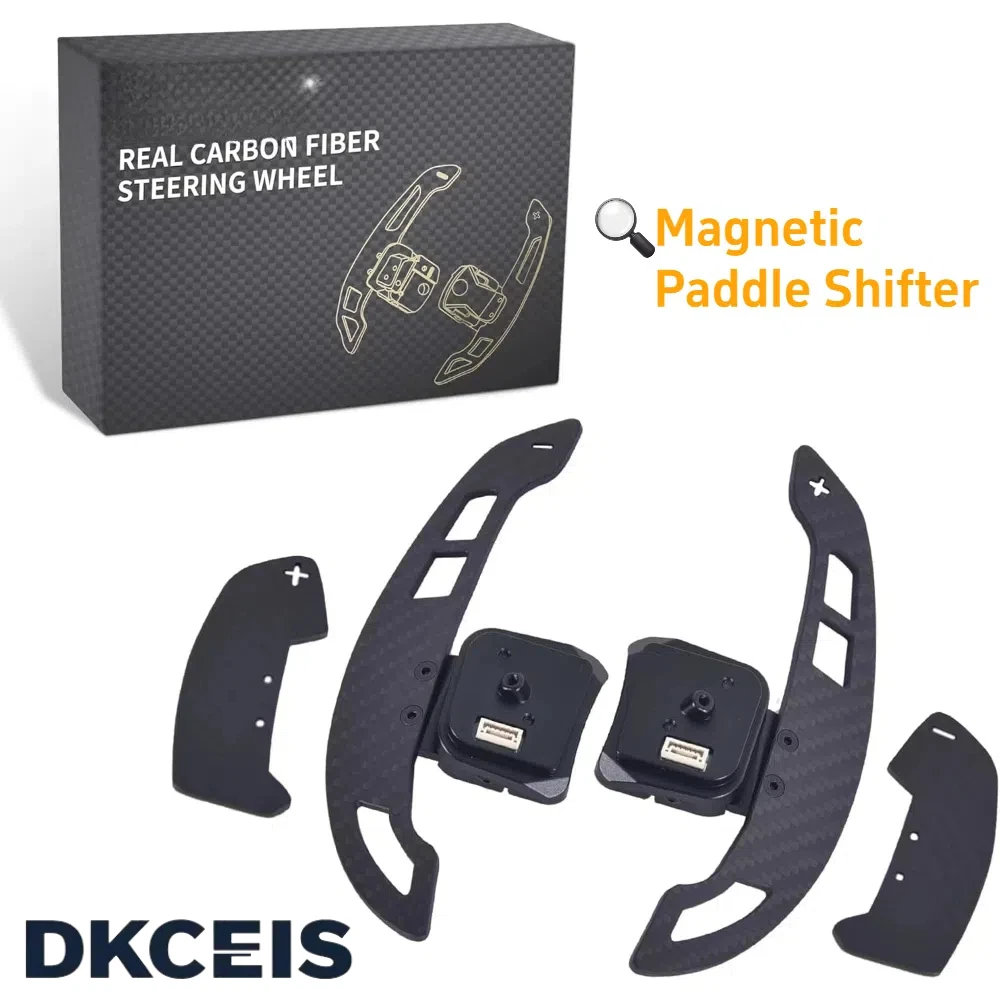 

Углеродное волокно, удлинитель рулевого колеса, аксессуары для внутреннего украшения для Audi R8 2015-2023, магнитный переключатель весла