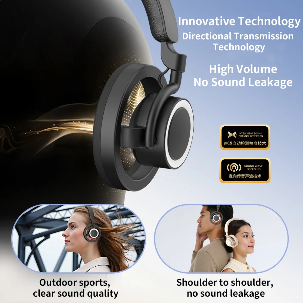 Auricolare stile aperto Bluetooth senza fili Trasmissione audio direzionale leggera Suono stereo Auricolare sportivo BT ricaricabile