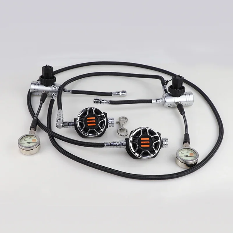 

Side Hanging Diving Respiratory Regulator R2 Primary Head TEC2 Secondary Head, Technical Decompression Kit