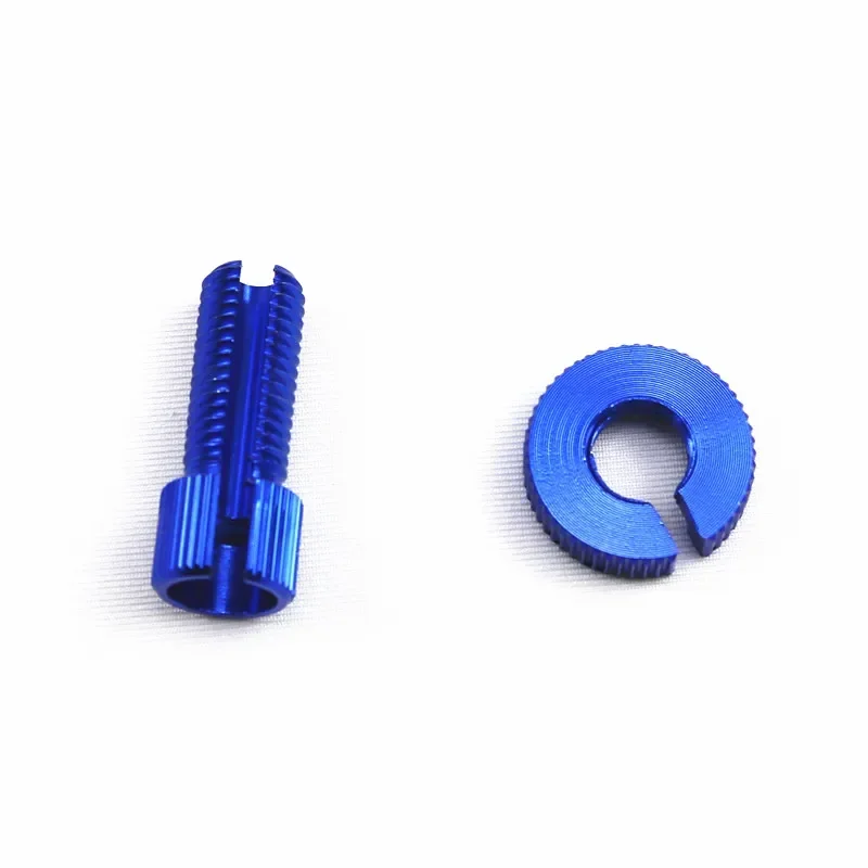 Blue Motorbike M10 10mm Clutch Lever Cable Adjuster Kit Bolt Lock Nut Custom