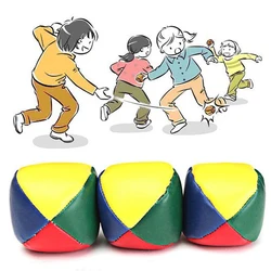 3pcs Juggling Balls Classic Bean Bag Fun Game Sport Toy Juggle Magic Circus Beginner Kids Indoor Outdoor Interactive Toys