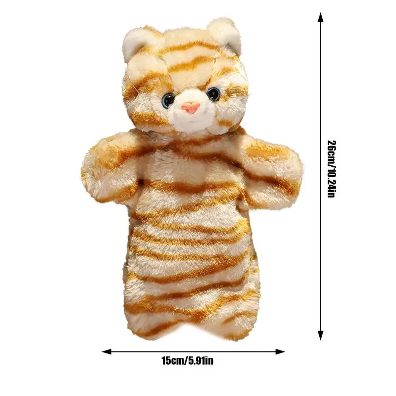 Kat Handpop Storytelling Zachte Handpop Kat Dierenpoppen Dieren Knuffel Fantasierijk Pretend Educatief Speelgoed Voor Kinderen