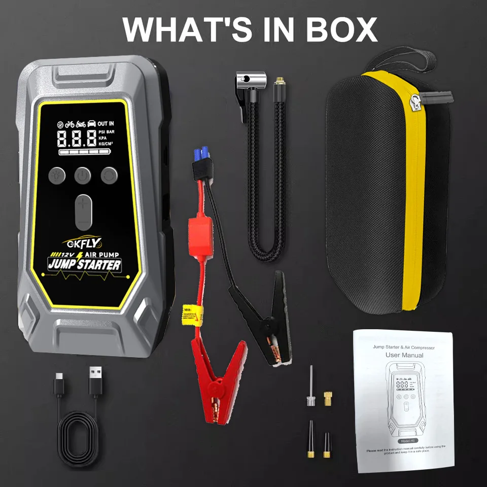 4000A Auto Jump Starter Power Bank Draagbare Auto Starter Apparaat Met 150PSI Luchtcompressor Bandenpomp Batterij Emergency Booster