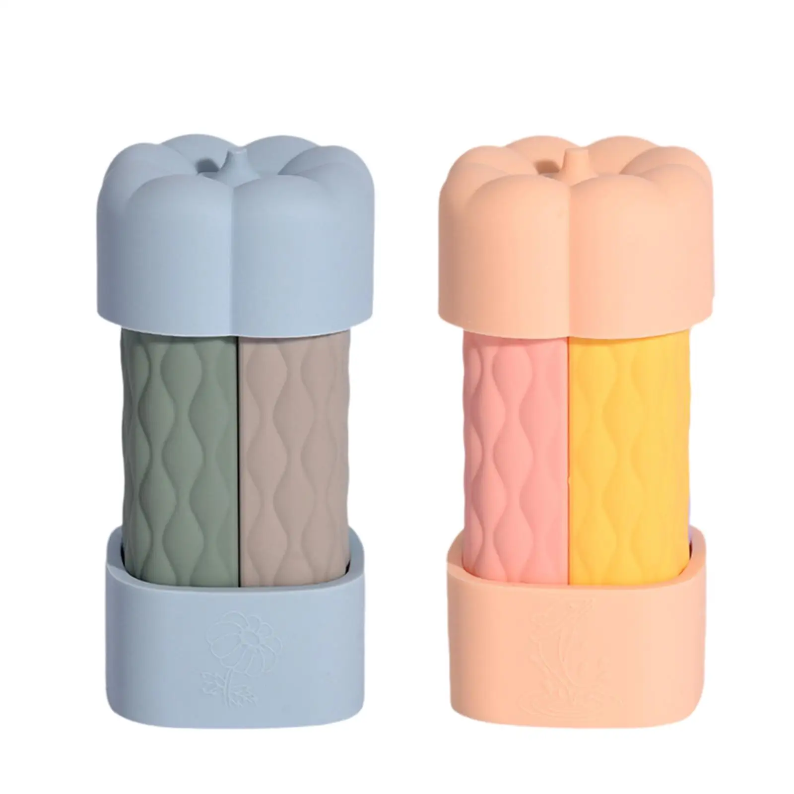4 Pieces Silicone Traveling Bottles Wear Resistant Reusable Portable Space Saving Travel Size Containers for Cream Conditioner