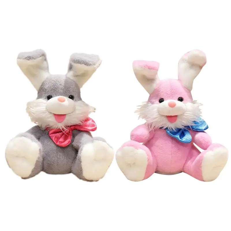 Musical Stuffed Easter Bunny Easter Plush Stuffed Bunny Toy That Can Talk And Wiggle Ears Easter Stuffed Animals For 6 To 12