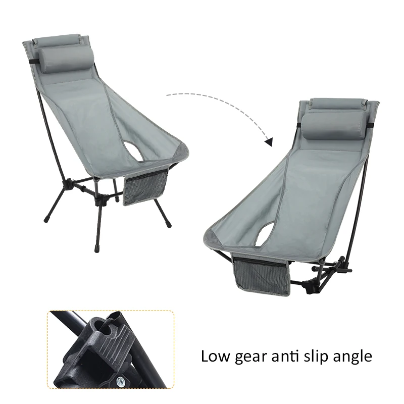 Outdoor Portable Aluminum Alloy Ultralight Compact Hiking Travel Picnic Moon Camping Chair Manufacturers view 5