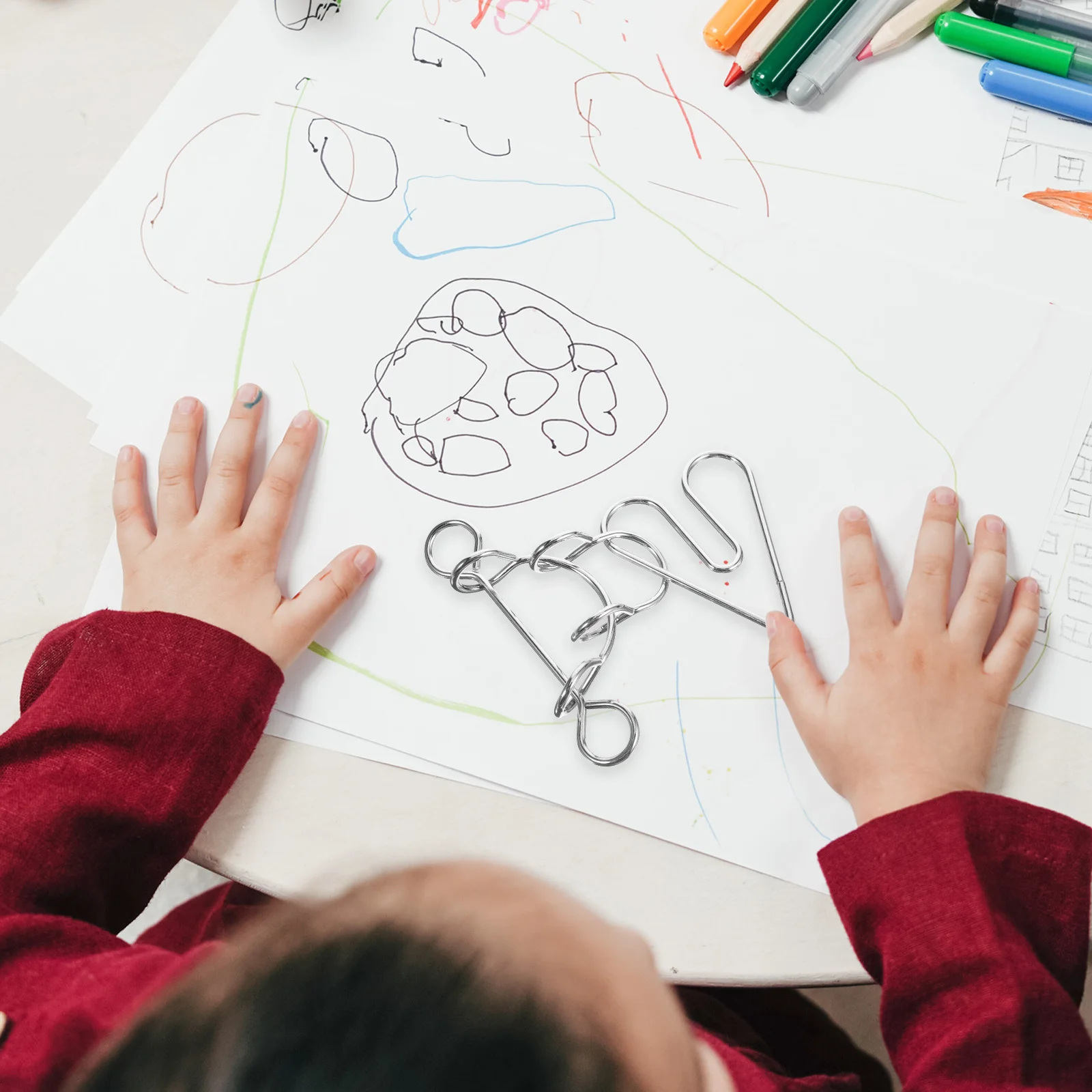 

Heart Metal Unlock Puzzle Ring Educational Puzzle Solution for Kids Children Hand Brain Coordination Love Locks Personalised