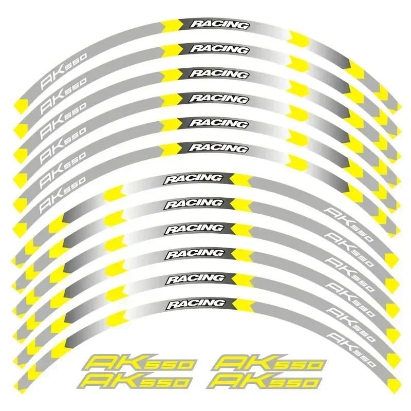 Autocollant de décoration de roue de contour de pièces de moto pour KYMCO AK550 AK 550, autocollant-3