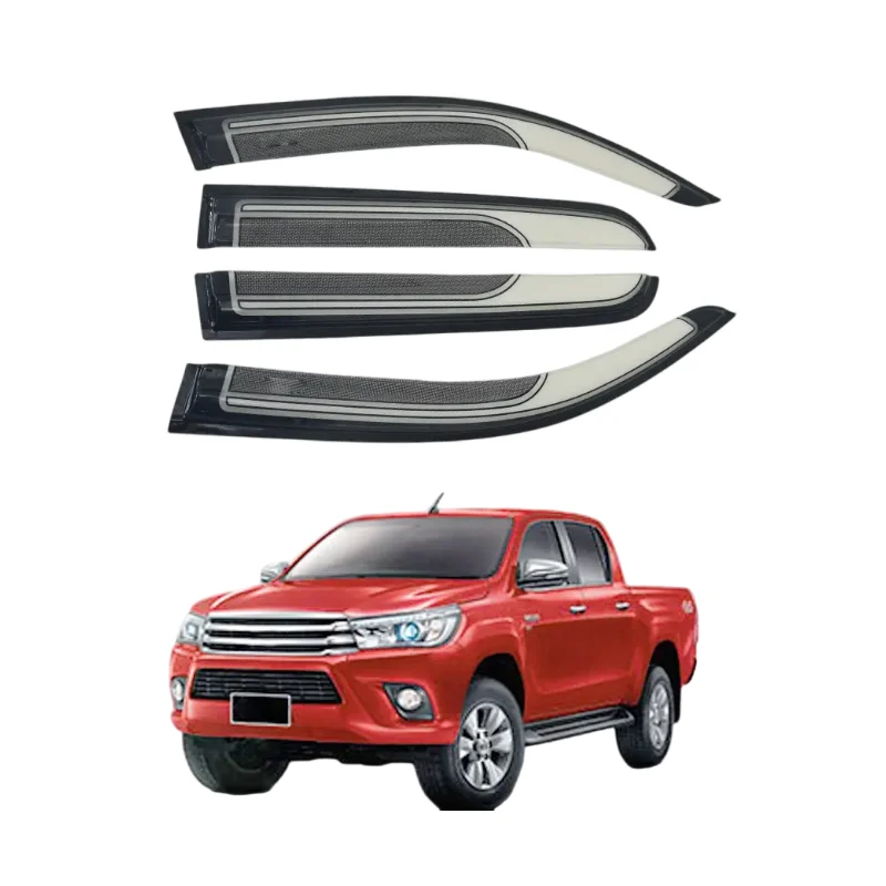 

Автомобильный акриловый ветрозащитный козырек от солнца и дождя, ветрозащитный козырек для Toyota Hilux Revo 2016, тип B