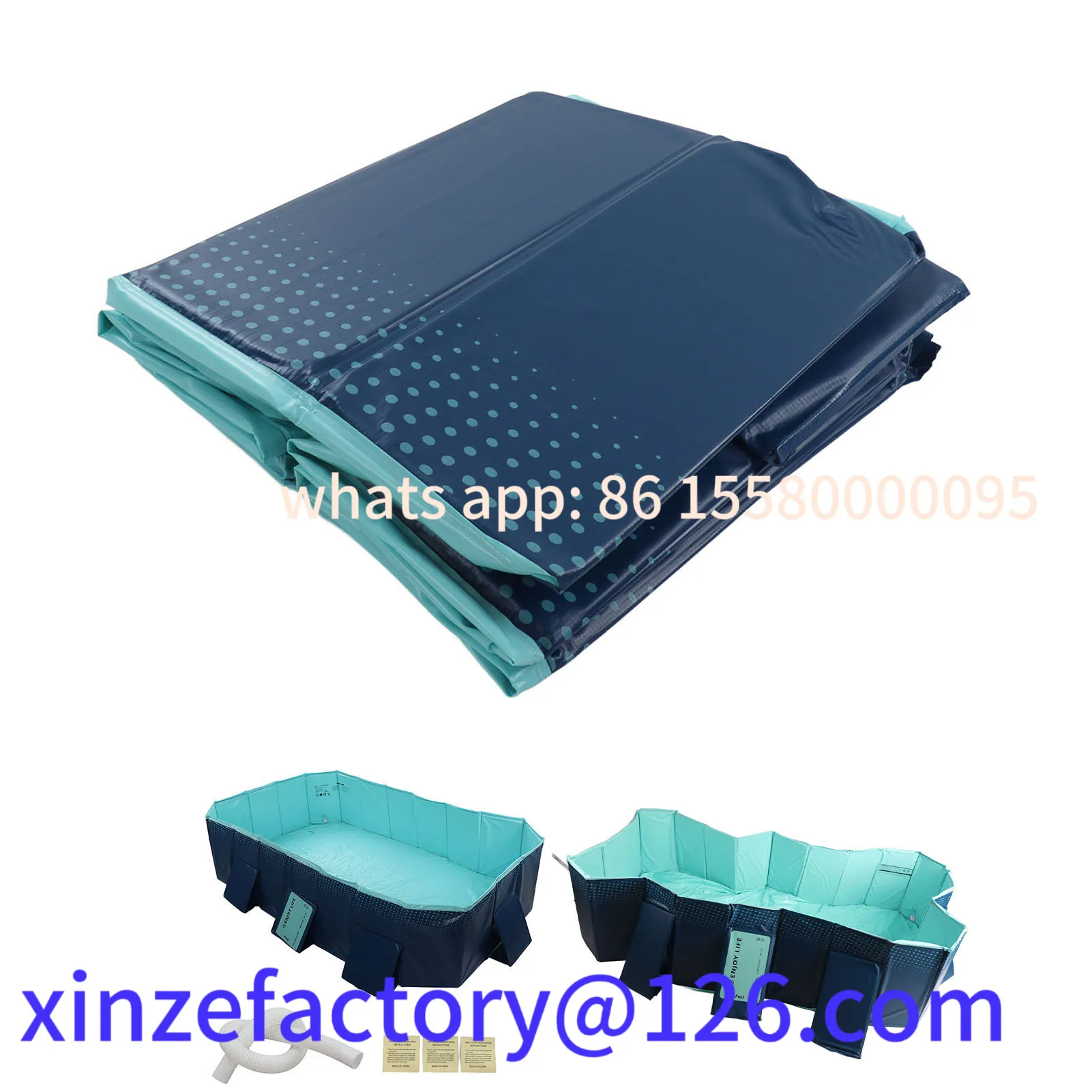 حمام سباحة قابل للتخصيص في الفناء الخلفي، حمام سباحة قابل للطي، نفخ حمام كبير الحجم للمنزل في الهواء الطلق #4