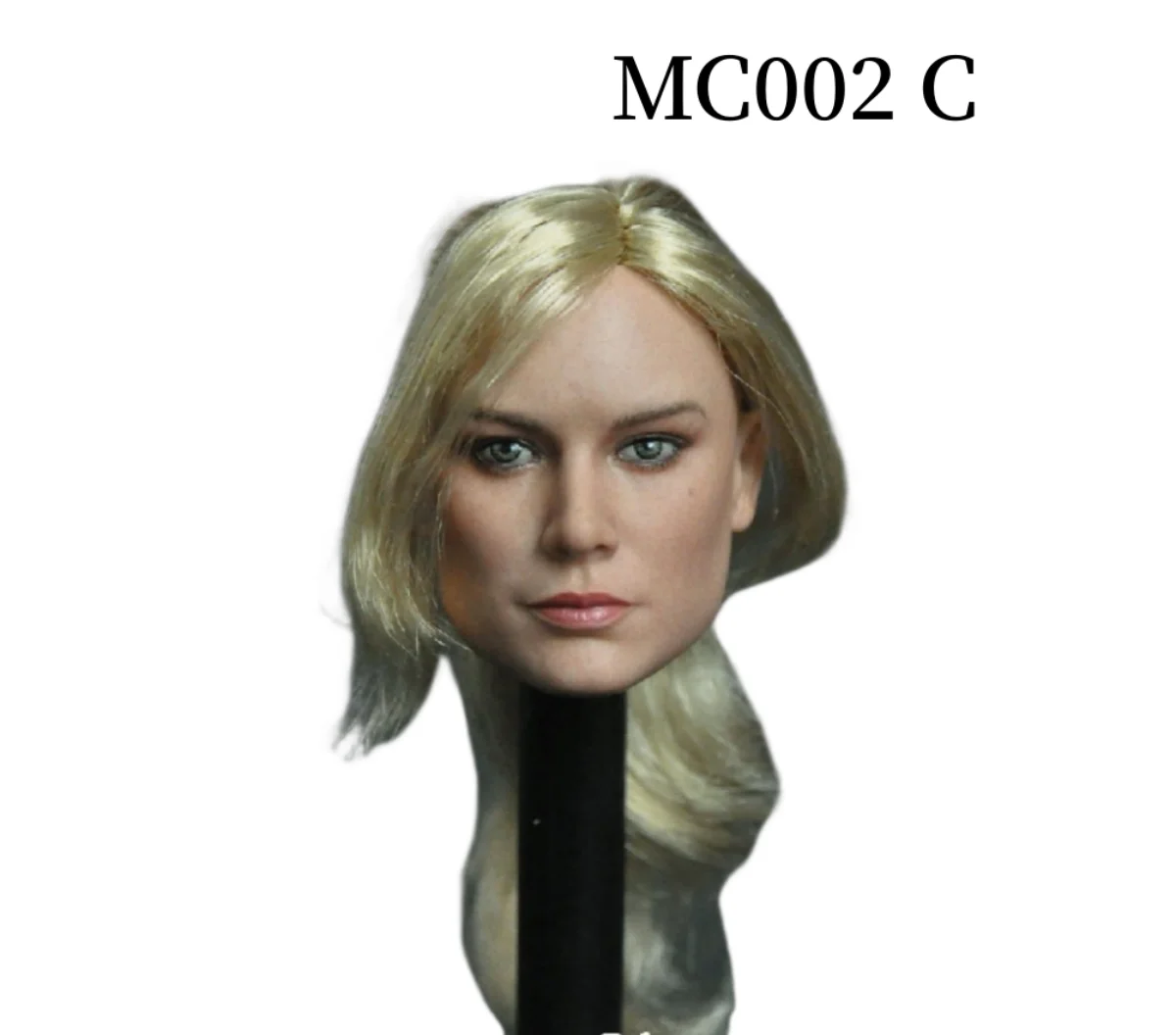 

1/6 Scale Head Carving MC002 Brie Larson Female Soldier Star Model PVC Plant Hair Curly 12Inch Long Action Figure Body Doll
