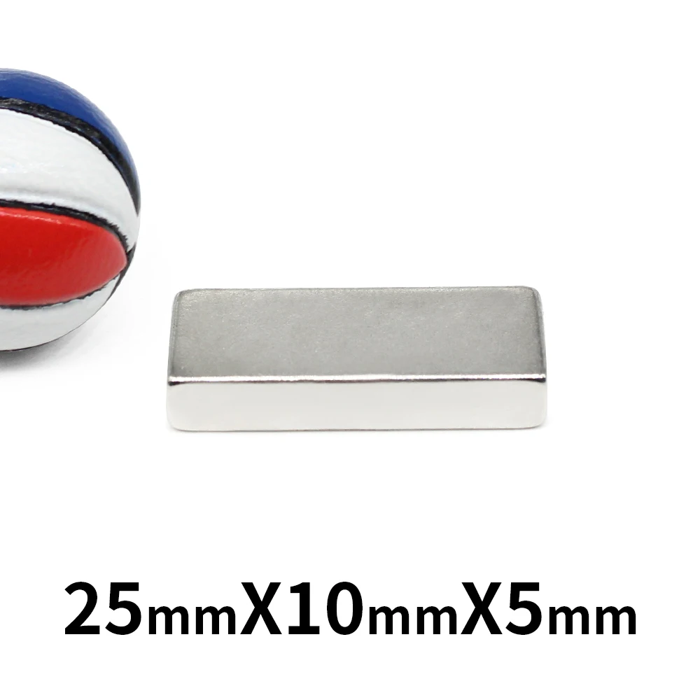 2/5/10/20/30/50PCS 25x10x5mm Strong Block Magnets N35 Permanent Magnets 25x10x5 Rectangular Rare Earth Neodymium Magnet 25*10*5