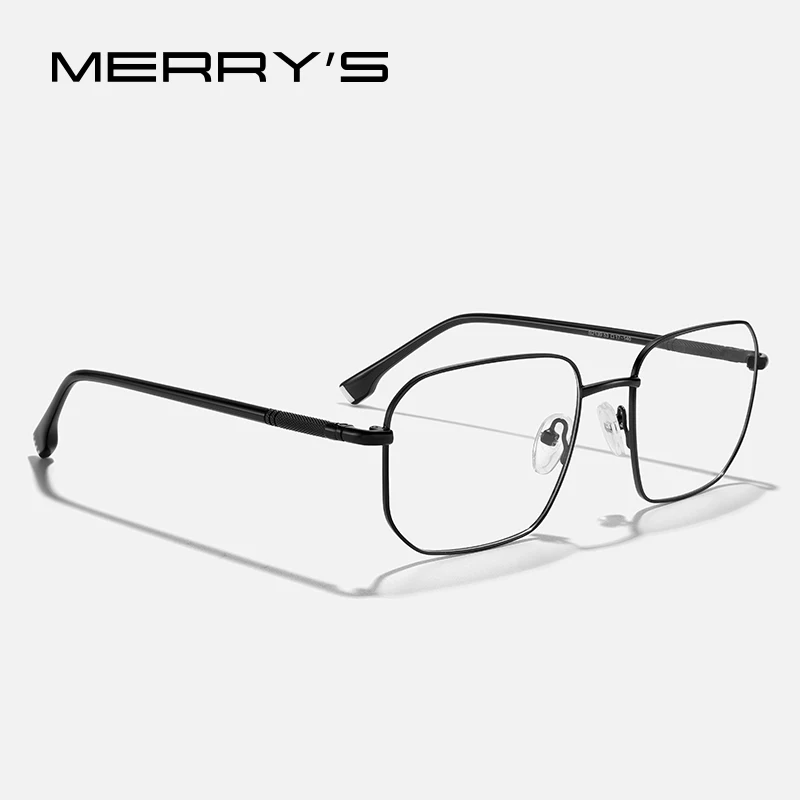 

MERRYS DESIGN Men Classic Titanium Alloy Optical Glasses Frames Square Eyeglasses Women Luxury Business Glasses Frames S2139